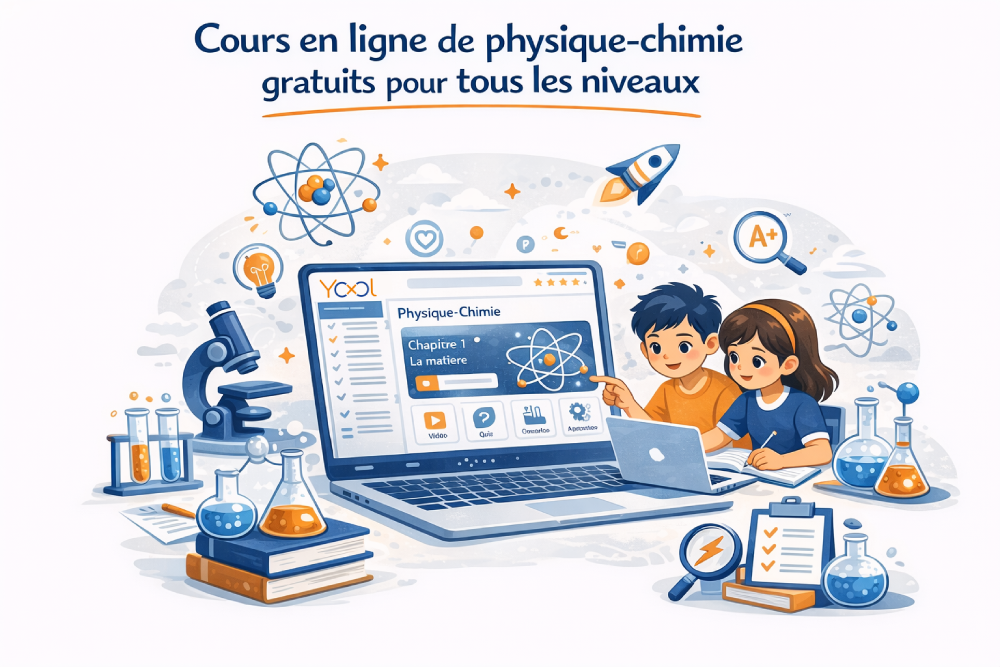 Cours en ligne de physique-chimie gratuits pour tous les niveaux